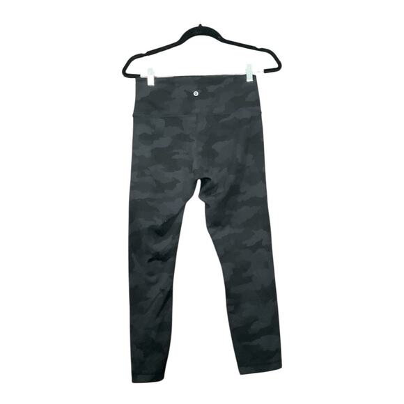 Lululemon Leggings Woman 10 Gray Camo - Picture 2 of 3
